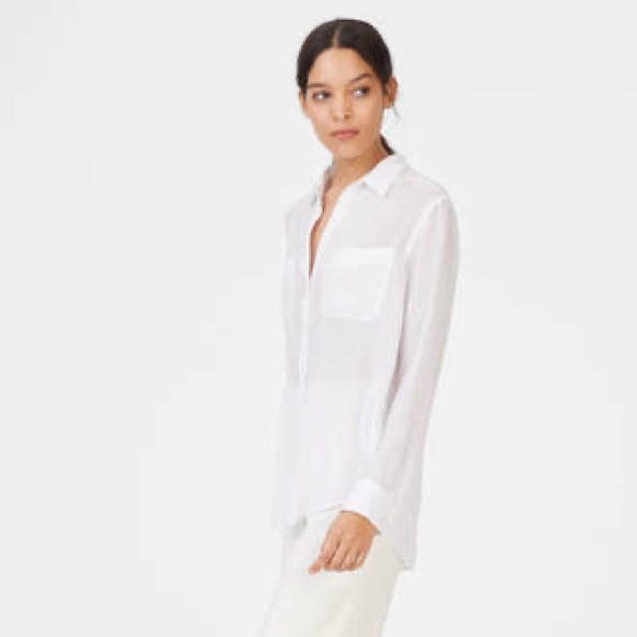 Club Monaco Claudia Shirt pure white XS - Picture 2 of 6